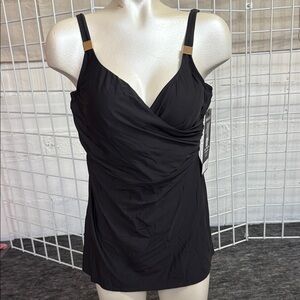 Miraclesuit Black Swimsuit Top Bra Size 38DDD